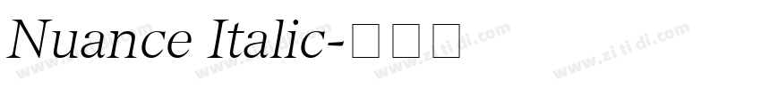 Nuance Italic字体转换